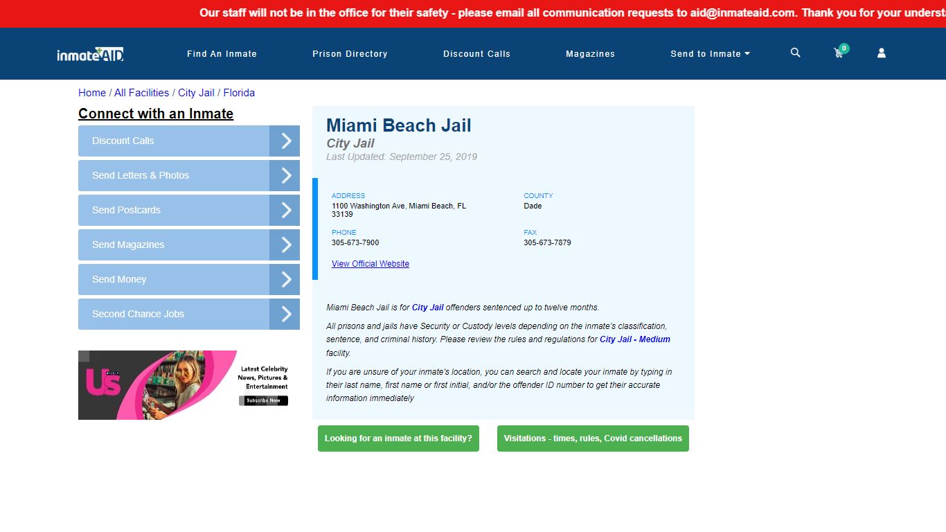 Miami Beach Jail | Inmate Locator